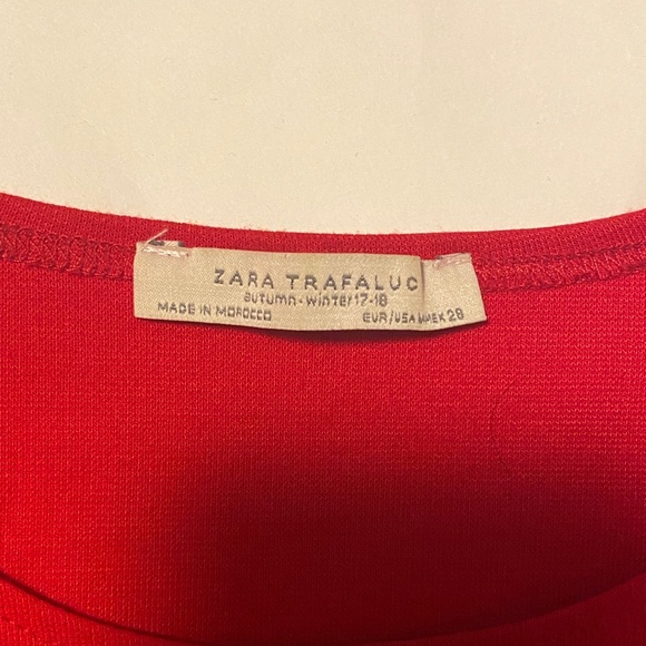 Red Ruffle Sleeve Top - Picture 3 of 6